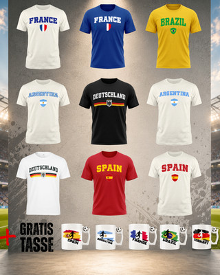 WM 2026 Fan Shirt Trikot Deutschland Brasilien Frankreich Spanien Argentinien