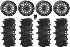 System 3 SB-6 15" Wheels Gunmetal (4+3) 32" Outlaw Max Tires RZR Turbo S / RS1