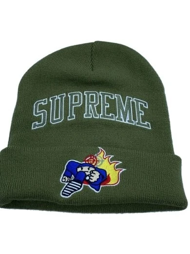 Supreme 22Fw Duck Down Records Beani bonnet tricoté sans acrylique vert Sol AEh93