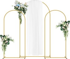 Set of 3 Wedding Arch Backdrop Stand Garden Floral Balloon Arch 7.3 6 6FT Party