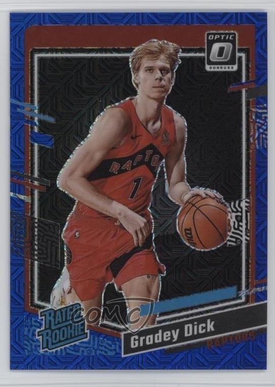 2023 Donruss Optic Rated Rookie Choice Blue Mojo Prizm /24 Gradey Dick #212 17d3