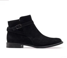 PAUL GREEN Reeve Ankle Boot, Bootie Black Soft Suede $535 New Size UK 4.5, US 7