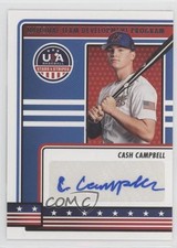 2023 Panini USA Baseball Stars & Stripes Cash Campbell (Blue Ink) Auto 0it8