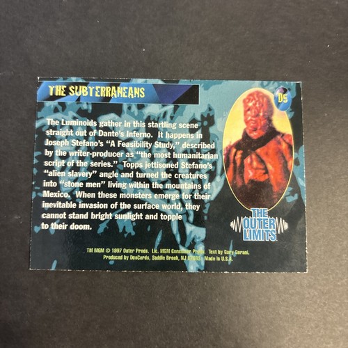 1997 FOIL THE OUTER LIMITS DAYSTAR THE SUBTERRANEANS - Picture 2 of 2