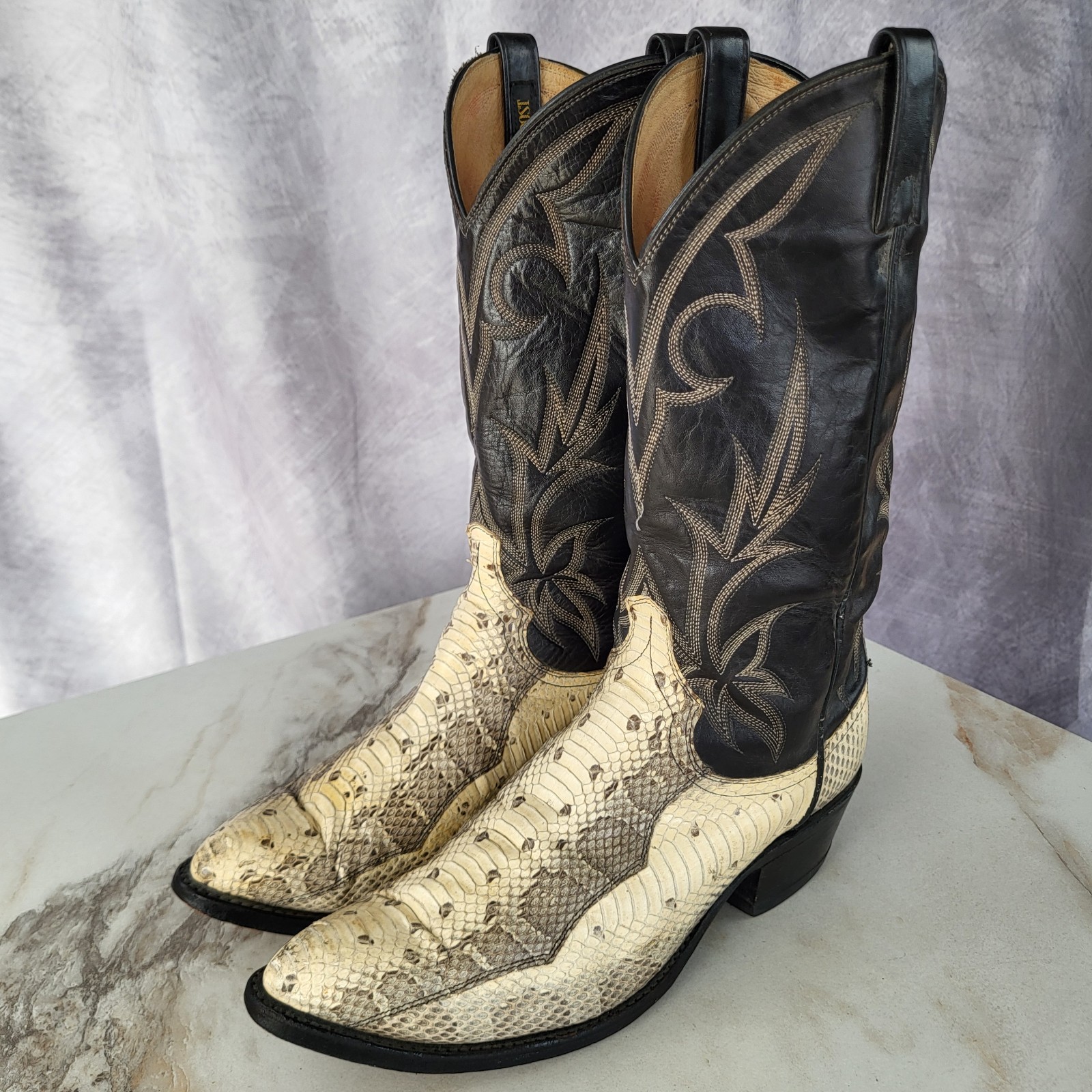 Dan Post USA Natural Spotted Python White Men's S… - image 6