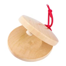 Wooden Castanet Percussion Toy Hand Clapper Early Learning Smooth Surface Baby