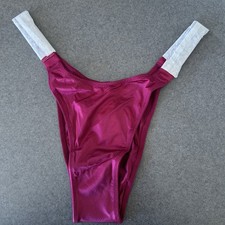 NWT Victoria's Secret Very Sexy Shine Strap Brazilian Panty Sz M Dark Pink