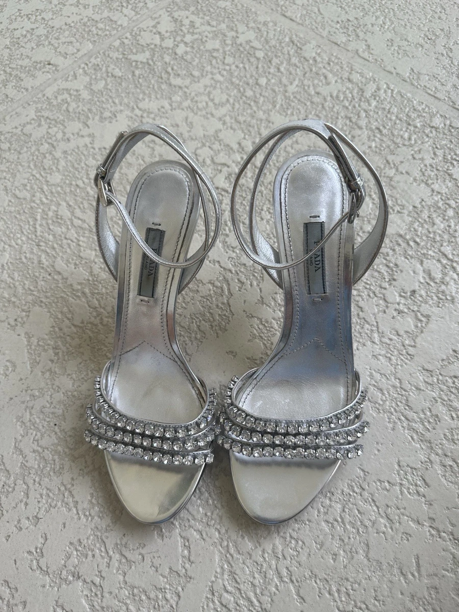 PRADA Silver Sandals for Women for sale | eBay