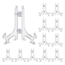 12Pack 3" Acrylic Plate Stands for Display Stand Plate Holder Transparent
