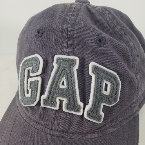Gap Kids Hat Lettered Cap Blue Gray Cotton Strap Back Adjustable S/M - Picture 6 of 11