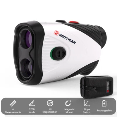 REDTIGER Golf Range Finder Slope, 1200 Yards Laser 7X Range Finder Golfing
