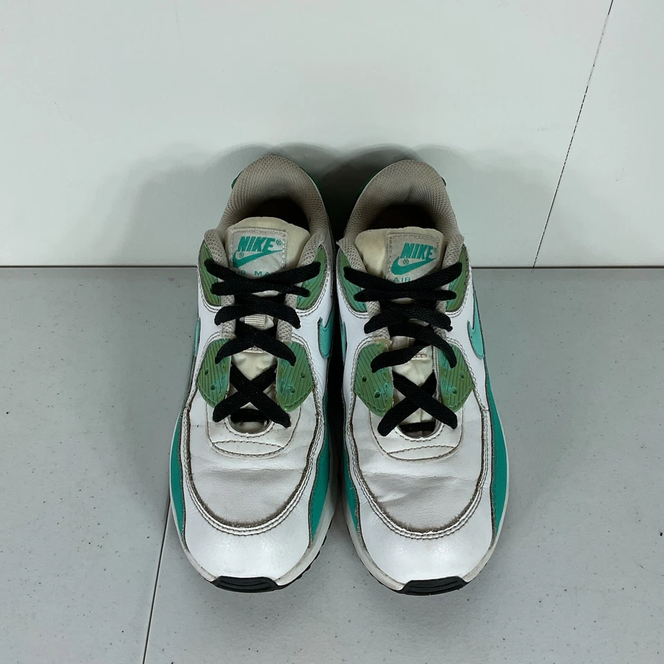 NIKE AIR MAX 90 LTR GS BLANCO HIPER TURQUESA JADE 833376 106 talla 3Y 3 Foto 3 de 4
