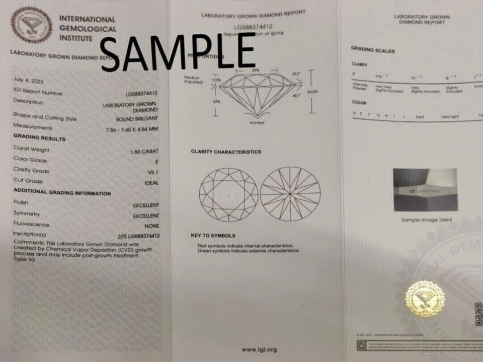 Solid 14k Yellow Gold Oval Cut 4.00CT Lab Grown/CVD Diamond Engagement Gift Ring - Image 4 of 4
