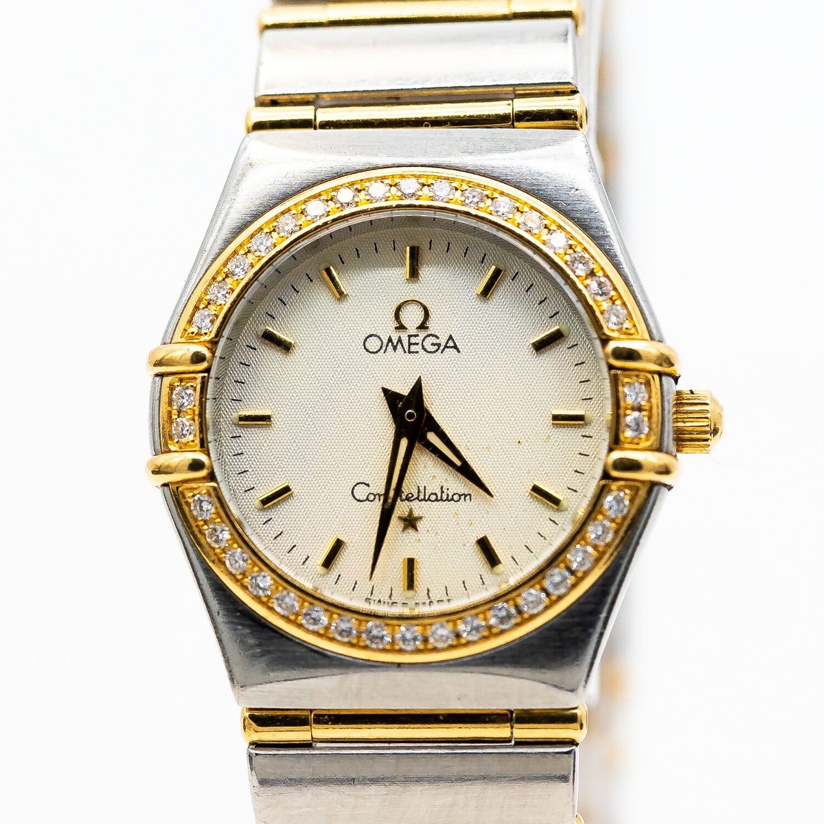 Omega Constellation Stahlgold 27.5mm Quarz Faktory Diamanten Ref