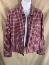 Quiksilver Jacket Girls NWT Zip Up Plaid M Cotton Blend