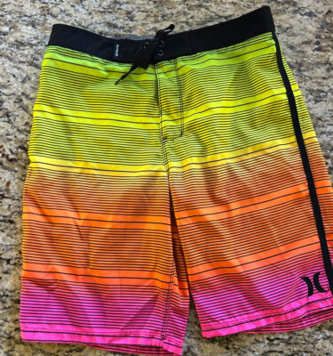HURLEY Multicolor Shoreline Board Shorts Swim Trunks Boys XL