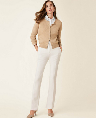 NEW ANN TAYLOR $109 WINTER WHITE SOPHIA STRAIGHT PANTS SZ 2