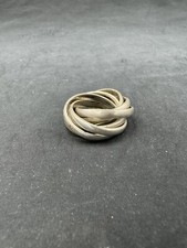 Vintage Sterling Silver 7 Band Intertwined Ring, Size 7 Weighs 15.5 grams