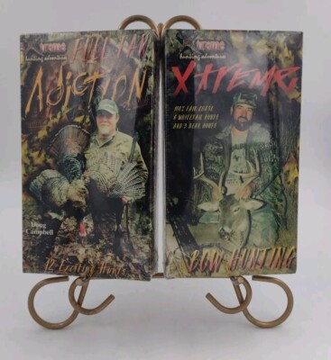 Xtreme Hunting Adventures Fan Adiction & Xtreme Bow Hunting 2 VHS Tapes 2001