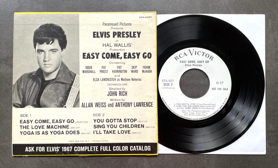 EP Elvis Presley - Easy Come, Easy Go - US RCA EPA 4387 - Promo - Bild 2 von 2