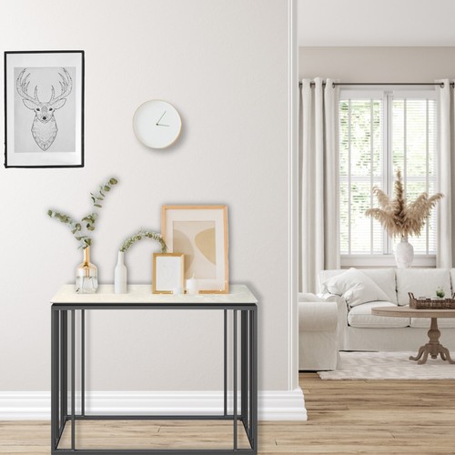 Console Table Linx Grey Stone Concrete Effect Top 6mm Thick Living Room Desk - Picture 7 of 7