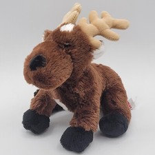 Ganz Webkinz Reindeer Plush Brown Stuffed Animal Toy No Code 8" Beans Antlers