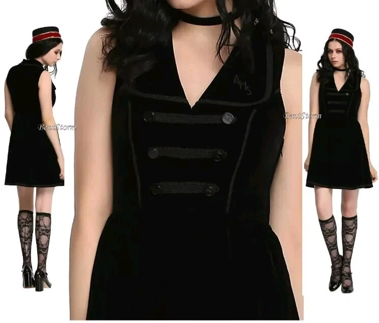 Vestido Bell Hop American Horror Story Talla 3XL 2016 Midnight Hour Terciopelo Negro Foto 2 de 4