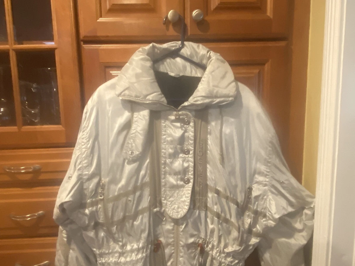 Bogner Women s Metallic Silver Grey Long Ski Jacket Size 8