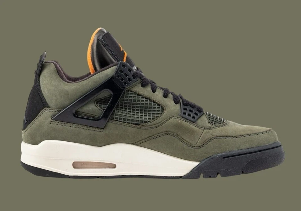 DS Undefeated X Jordan 4 Army Green Men's Running Shoes IB1519-200 - Изображение 4 из 4