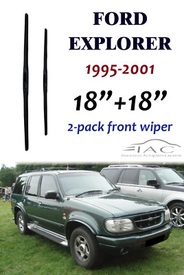 For Ford Explorer 1995-2001 18''+18'' Front Windshield Three-Section Wiper 2 Pack