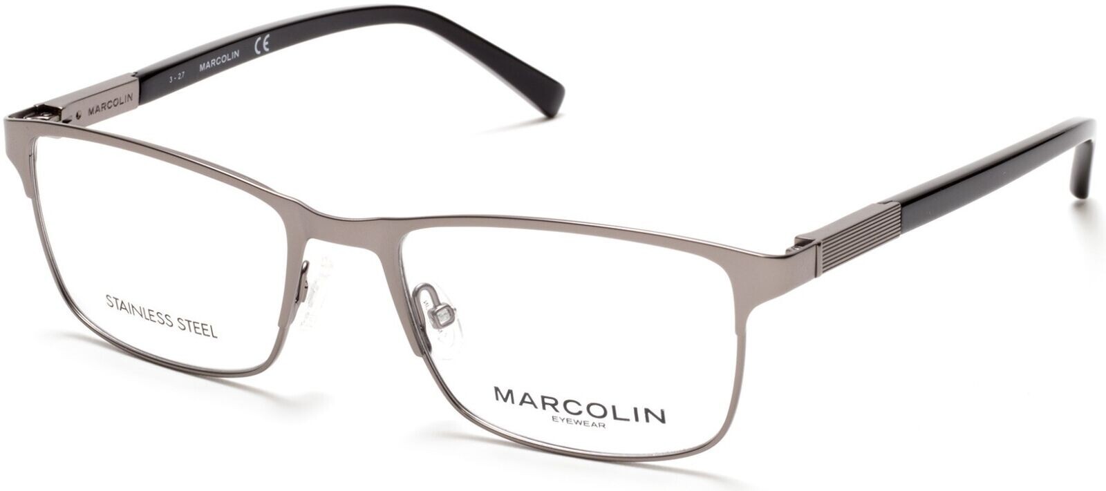 Оправа для очков Marcolin Eyewear MA3013 009 Gunmetal Металлическая оптическая оправа для очков 52-18-145 MA