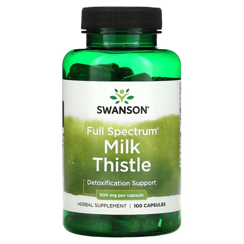 Swanson Milk Thistle 500mg 100 Capsules | Detoxification Support