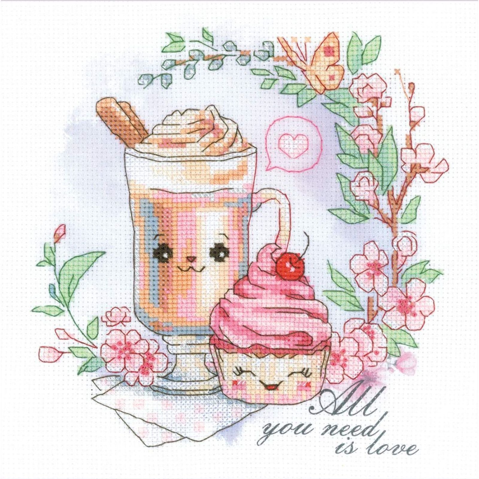 Kit point de croix compté Riolis 0092PT toile aïda fils laine acrylique