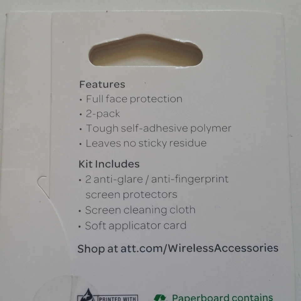 AT&T Anti-Glare Anti Fingerprint Screen Protector - 2 Pack for Pantech Swift  - Image 2 of 4