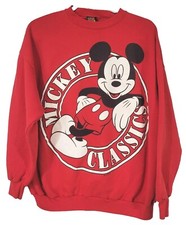 Vintage Mickey Mouse Unlimited Jerry Leigh Red Mickey Classic Sweatshirt XL
