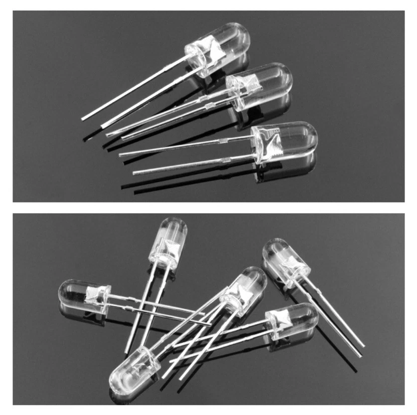 100PCS 5mm LED RED Flashing Blinking 1.5hz Light Emitting Diodes 625nm DIY - image 3 of 4