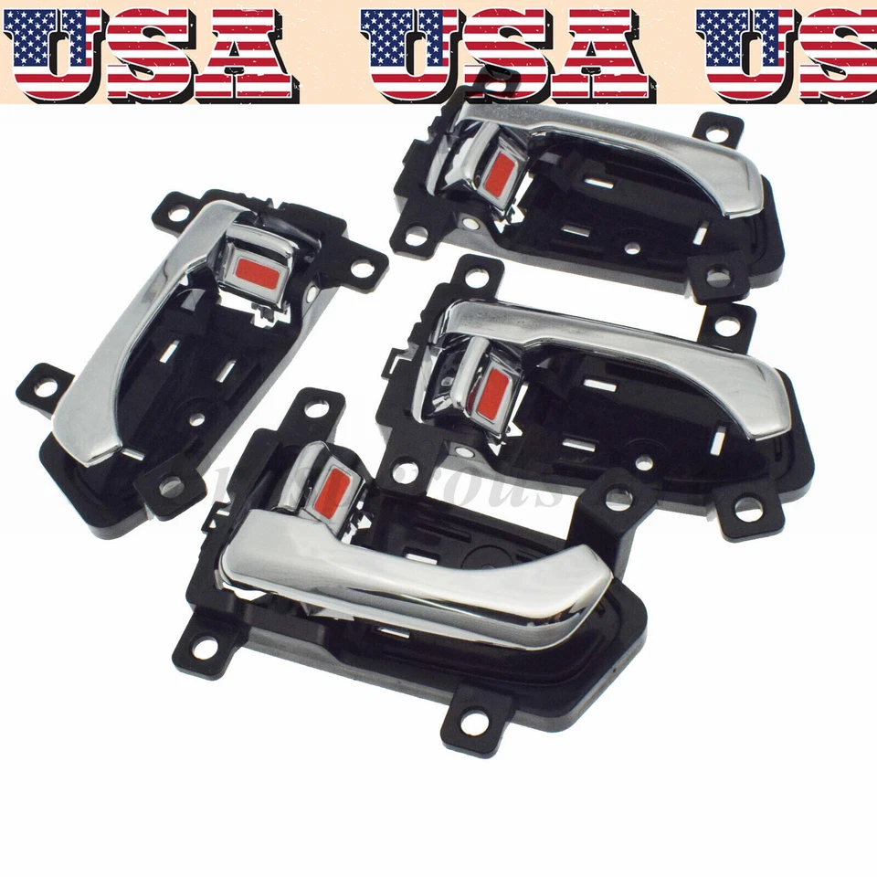 For Kia Sportage 11-16 4Pcs Inside Door Handles Chrome Front Rear Left Right US - Image 2 of 4