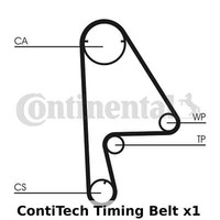 ContiTech Zahnriemen - CT862, 103 ZäHne, Cam GüRtel - OE QualitäT