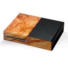 Xbox One Console Skins Decal Wrap ONLY - Marble Wood Design Cherry Mahogany