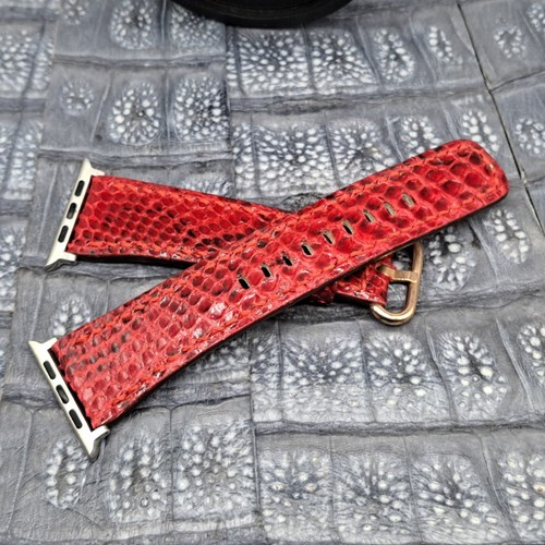 Exotic Leather Watch Band for Apple Watch size 42/44/45mm - Picture 4 of 12