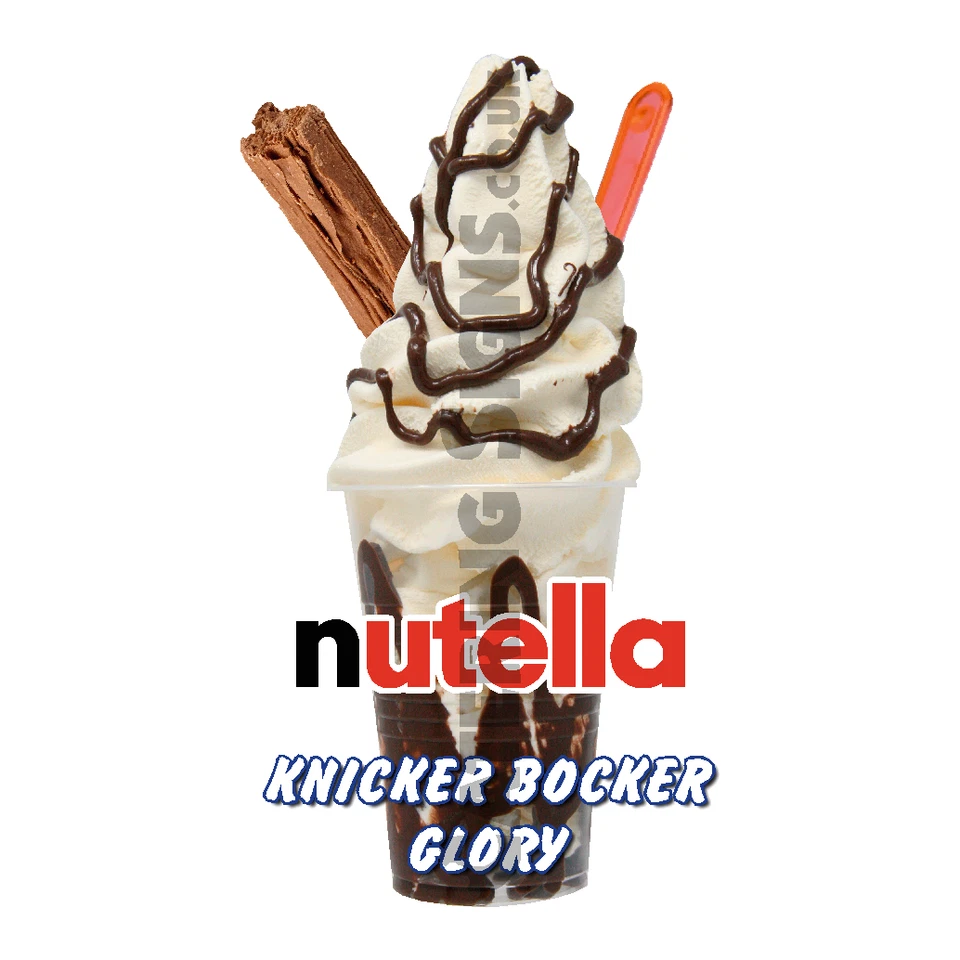 Nutella KBG Knickerbocker Glory Whippy Ice Cream Sticker - 16cm die cut decal
