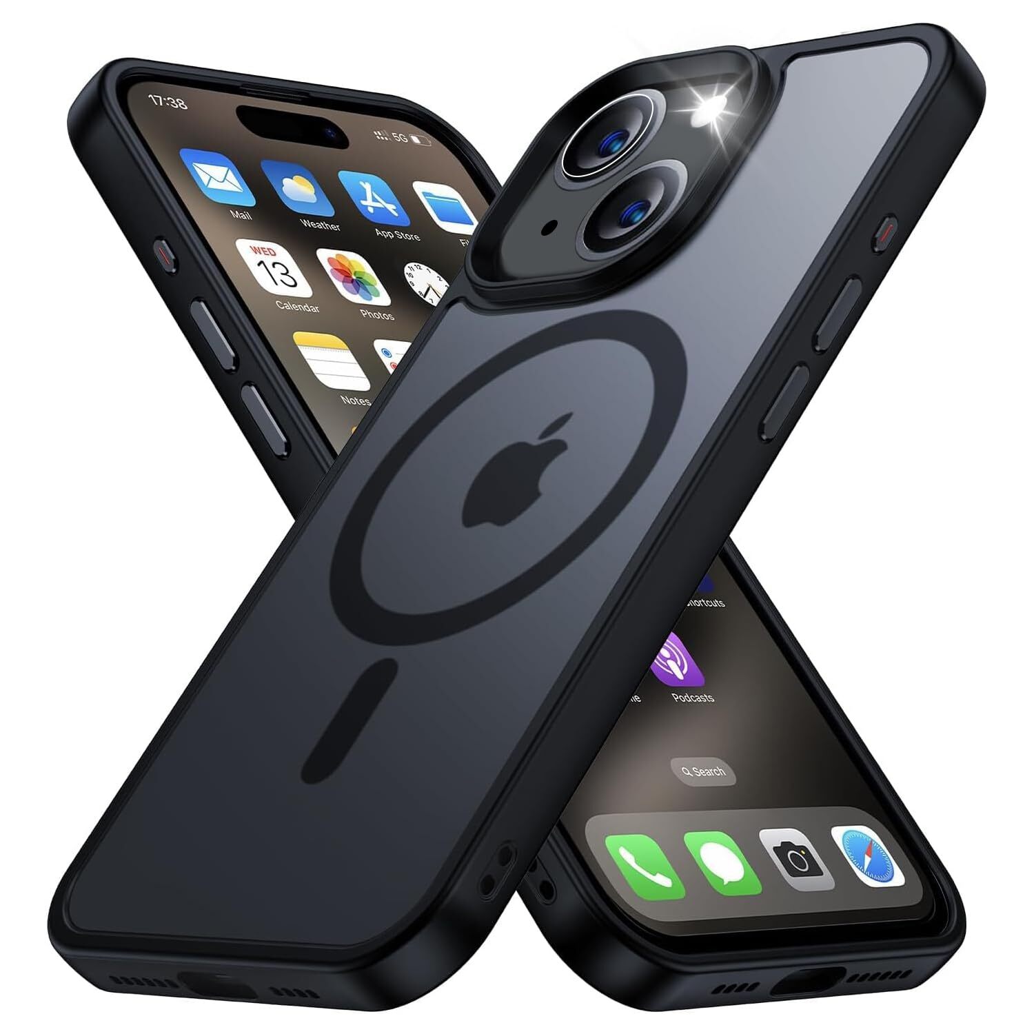 Tigowos for iPhone 15 case Fits MagSafe 15FT Drop Resistant Anti-Yellowing He...-image