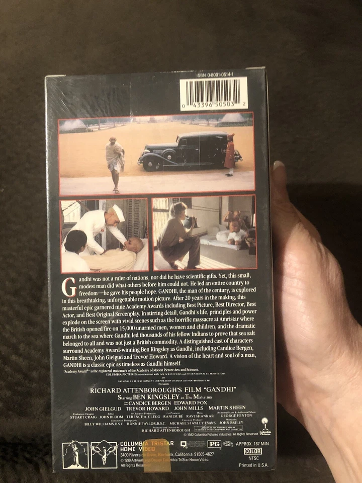 Gandhi Double Cassette VHS New Factory Sealed Foto 4 de 4