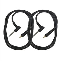 2 Pack Of 5 Foot Right Angle 1/4 Ts To Rca Mono Patch Cable Unbalanced Cord on sale 2 Pack Of 5 Foot Right Angle 1/4 Ts To Rca Mono Patch Cable Unbalanced Cord on sale