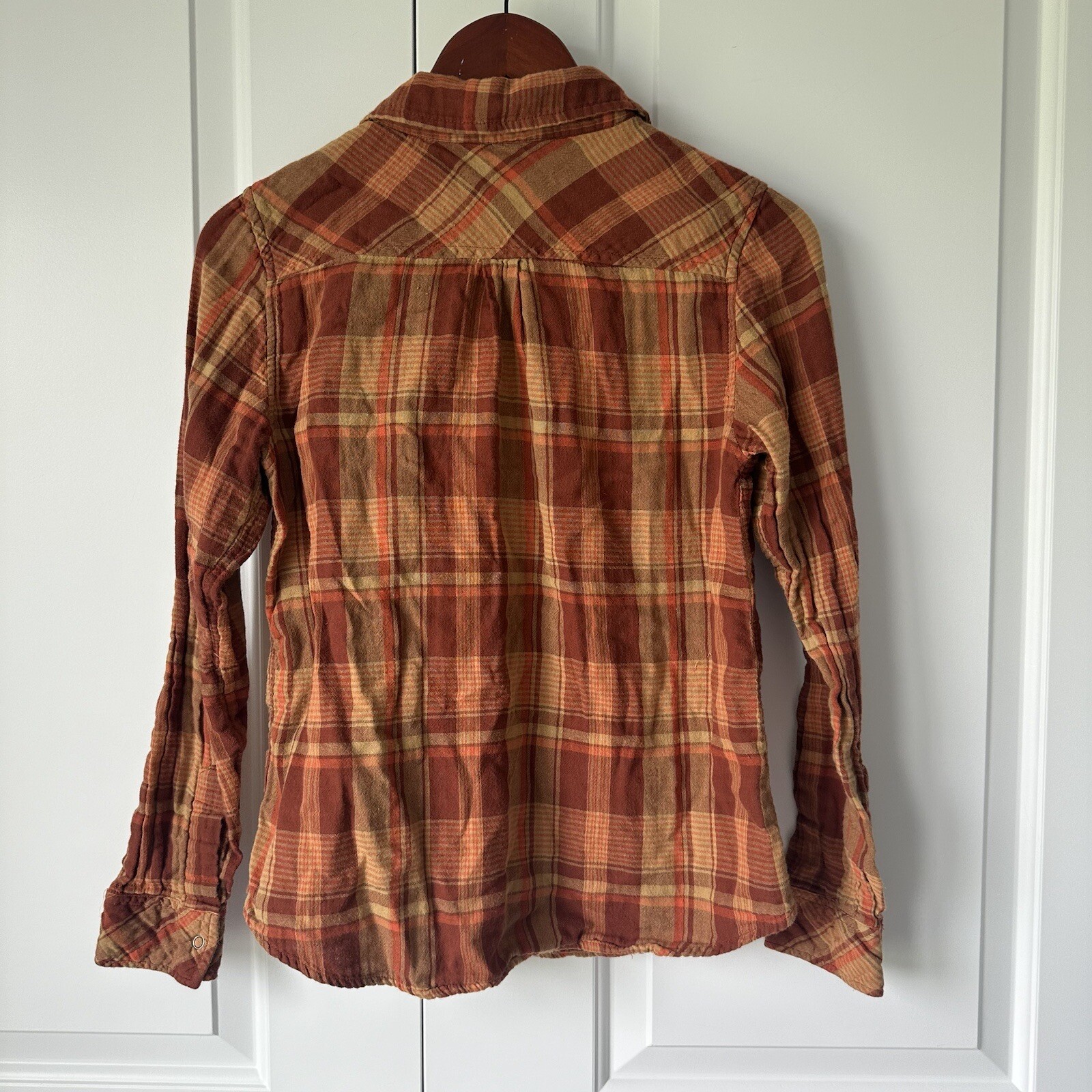 Relativity Size Small Burnt Orange Button Down Lo… - image 3