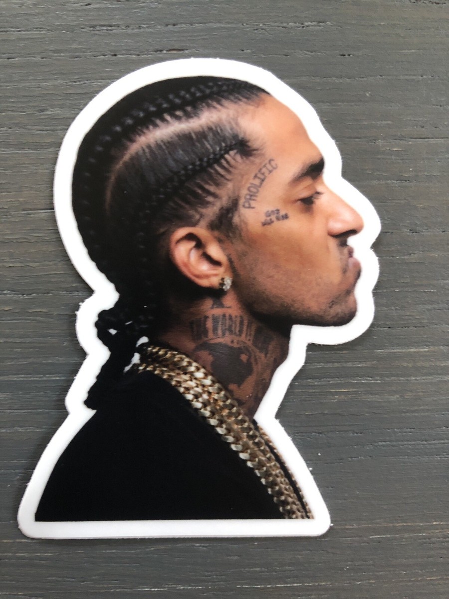 Nipsey Hussle Young NIP Vinyl Sticker Portrait Blue Very High Quality HIP  HOP | eBay