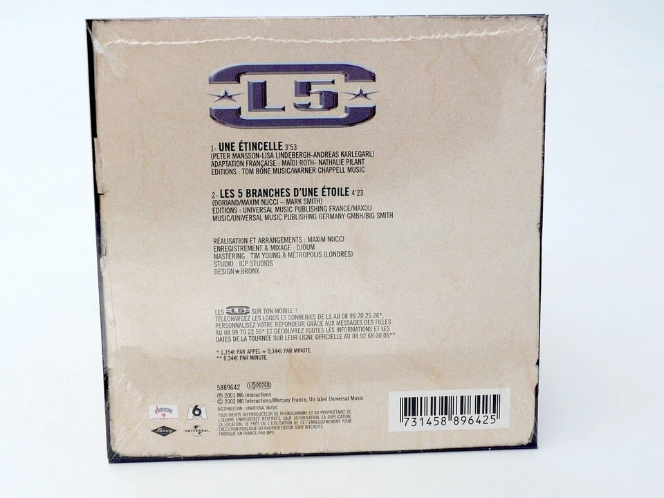 CD 2 TITRES - SINGLE ÉDITION LIMITÉE - L5 – UNE ÉTINCELLE - NEUF SOUS BLISTER - Photo 2/2