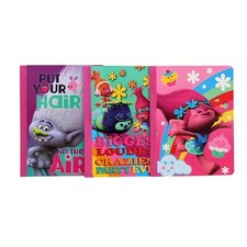 3x DREAMWORKS TROLLS Girls School Wide ruled Composition Books Journal Notebooks