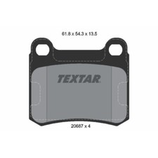 1x Bremsbelagsatz, Scheibenbremse TEXTAR 2068703 passend für MERCEDES-BENZ