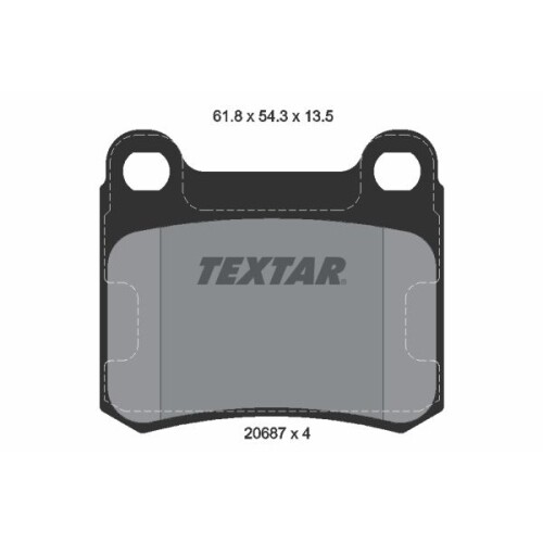 1x Jeu de plaquettes de frein, frein à disque TEXTAR 2068703 pour MERCEDES-BENZ - Photo 1/1